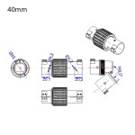 Wholesale Price RJXHOBBY 40mm Drone Folding Mechanism Self-lock Folding Rack Parts for Plant UAV Multicopter Hexacopter
